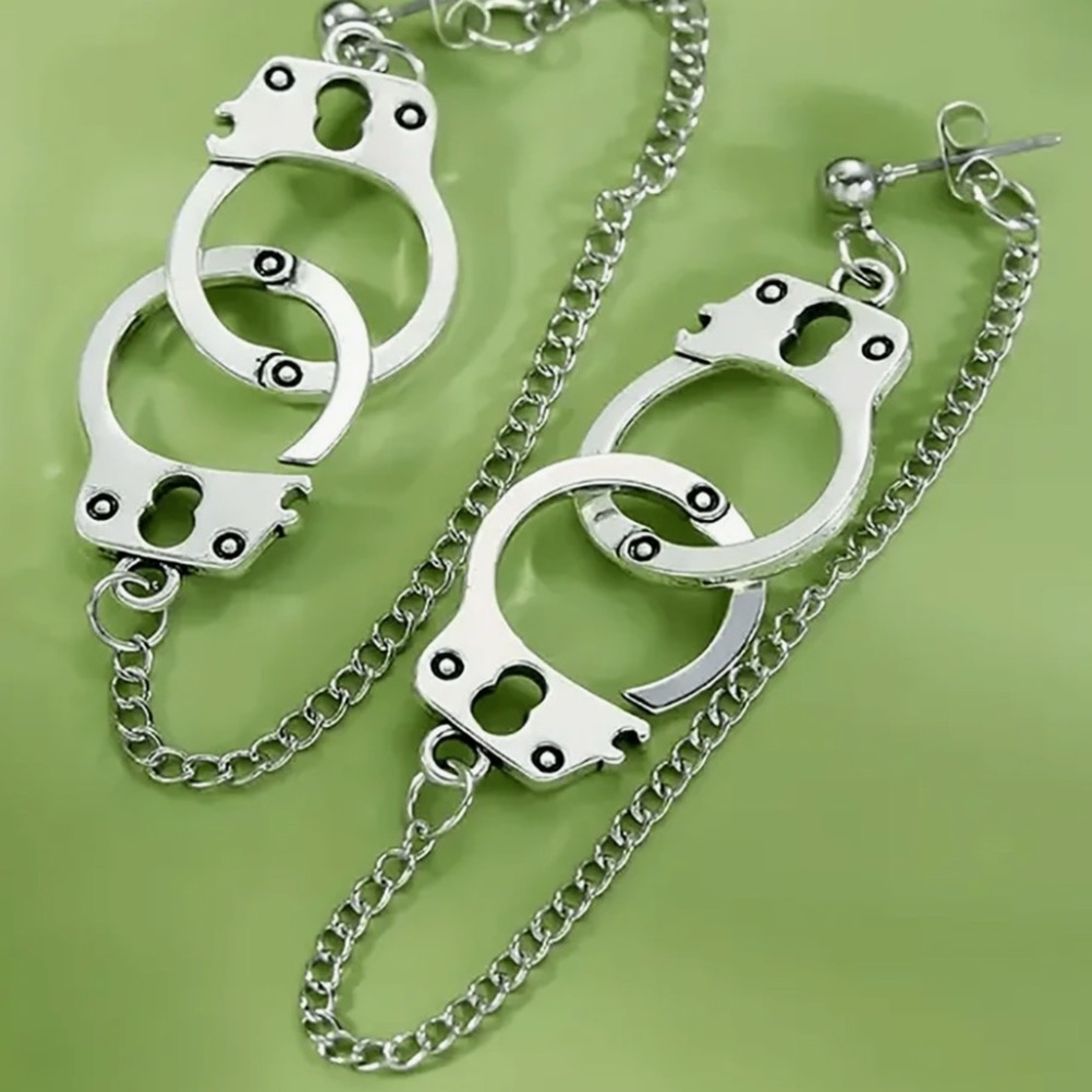 Any 4/$25! Silver Handcuff Stud w/Attached Jacket Backs Earrings - Picture 3 of 6